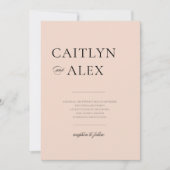 Invitation Mariage moderne noir et blanc (Devant)