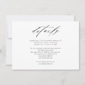 Invitation Mariage moderne noir et blanc Détails Boîtier (Devant)