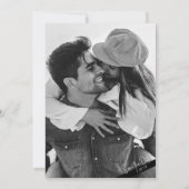 Invitation Mariage moderne noir et blanc Enregistrer la date (Dos)