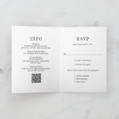 Invitation Mariage Moderne Noir et Blanc Gras (Intérieur)