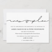 Invitation Mariage moderne nouveaux plans date mise à jour fa (Devant)