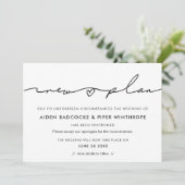 Invitation Mariage moderne nouveaux plans date mise à jour fa (Debout devant)