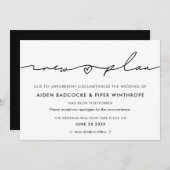 Invitation Mariage moderne nouveaux plans date mise à jour fa (Devant / Derrière)