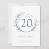 Invitation Mariage moderne Numéro et menu (Devant)