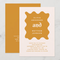 Mariage Moderne Ocre Doré | Vague Moutarde + Code