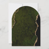 Invitation Mariage moderne Olive Green Agate Script Arche (Dos)