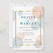 Invitation Mariage moderne Pastel Confetti Dots (Devant)