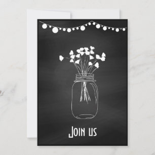 Invitation Mariage moderne personnalisable sur tableau noir