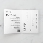 Invitation Mariage Moderne Photo Monogramme Gras (Intérieur)