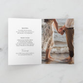 Invitation Mariage moderne photo noir et blanc chic (Intérieur)