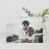 Invitation Mariage moderne photo raffiné (Debout devant)