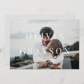 Invitation Mariage moderne photo raffiné (Devant / Derrière)