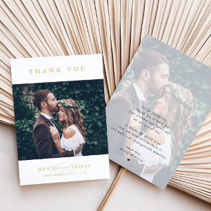 Invitation MARIAGE MODERNE photo simple or classique noir