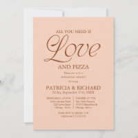 Mariage Moderne Pizza Répétition Douce Pêche