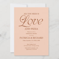 Mariage Moderne Pizza Répétition Douce Pêche