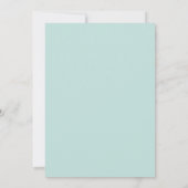 Invitation Mariage moderne propre bleu bébé Fête de fiançaill (Dos)