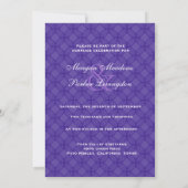 Invitation Mariage moderne Purple Circles R123 (Dos)