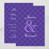 Invitation Mariage moderne Purple Circles R123 (Devant / Derrière)
