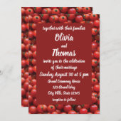 Invitation Mariage moderne Red Tomato (Devant / Derrière)