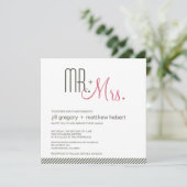 Invitation Mariage moderne rétro (Debout devant)