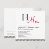 Invitation Mariage moderne rétro (Devant / Derrière)