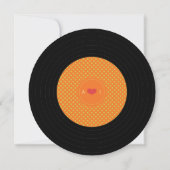 Invitation Mariage moderne Retro Vinyl Record (Dos)