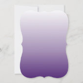 Invitation mariage moderne romantique d'été lilas ombré viole (Dos)