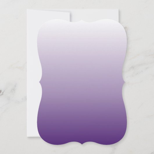 Invitation mariage moderne romantique d'été lilas ombré viole (Dos)