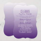 Invitation mariage moderne romantique été lilas ombré violet (Devant / Derrière)
