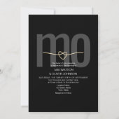 Invitation Mariage Moderne Romantique Noir et Blanc (Dos)