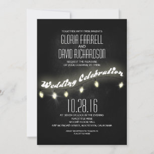 Invitation mariage moderne romantique noir tableau noir invit