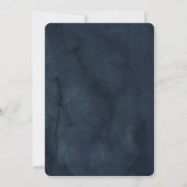 Invitation Mariage Moderne Rose Navy Fleurs Douceur (Dos)