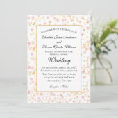 Invitation Mariage moderne rose or (Debout devant)
