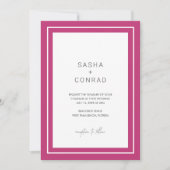 Invitation Mariage moderne rose Sasha (Devant)