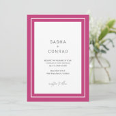Invitation Mariage moderne rose Sasha (Debout devant)