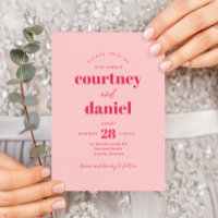 Mariage moderne rose tendance