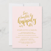 Invitation Mariage Moderne Rustique Script Pour Toujours (Devant)