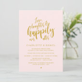 Invitation Mariage Moderne Rustique Script Pour Toujours (Debout devant)