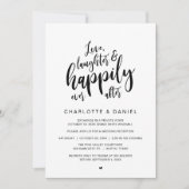 Invitation Mariage Moderne Rustique Script Pour Toujours Heur (Devant)