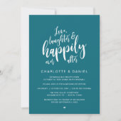 Invitation Mariage Moderne Rustique Script Pour Toujours Heur (Devant)