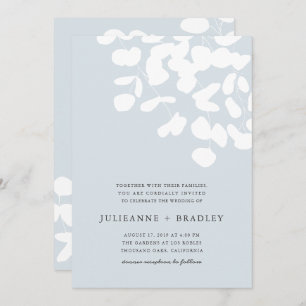 Invitation Mariage moderne Silver Mist Eucalyptus