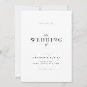 Invitation Mariage moderne simple (Devant)
