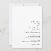 Invitation Mariage Moderne Simple avec Écriture Manuscrite To (Devant)