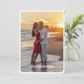 Invitation Mariage moderne simple avec photo personnalisée (Debout devant)