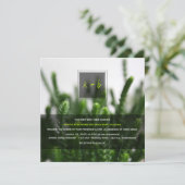 Invitation Mariage moderne simple de Succulents de photo (Debout devant)