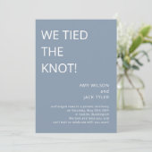 Invitation Mariage moderne simple Dusty Blue (Debout devant)