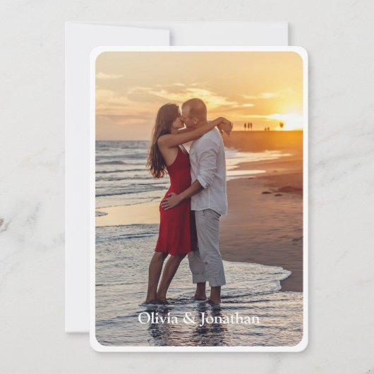 Invitation Mariage moderne simple Enregistrer la date (Devant)