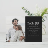 Invitation Mariage Moderne Simple Enregistrer La Date Code QR (Debout devant)