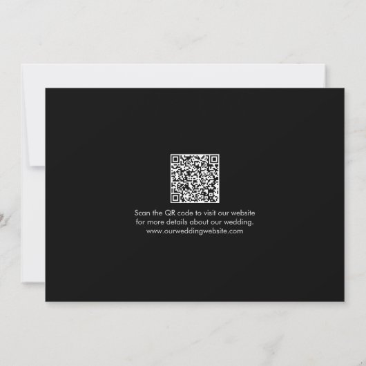 Invitation Mariage Moderne Simple Enregistrer La Date Code QR (Dos)