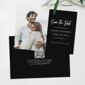 Invitation Mariage Moderne Simple Enregistrer La Date Code QR